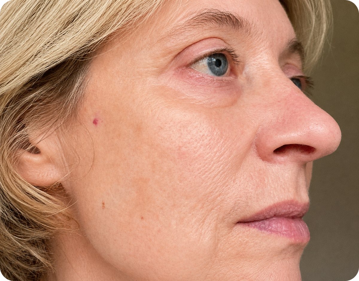 After beauty treatment result