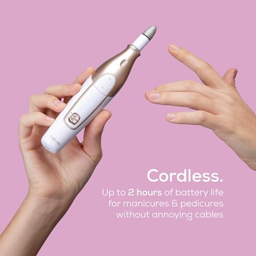 Cordless Electric Nail Drill Kit with LED Light & 10 Attachments