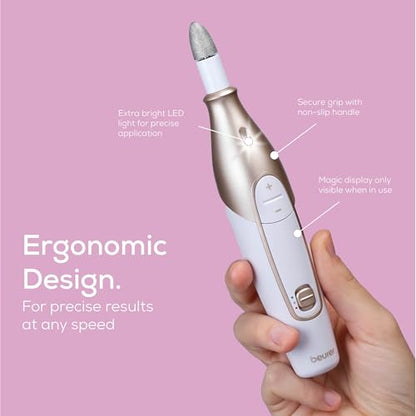 Cordless Electric Nail Drill Kit with LED Light & 10 Attachments