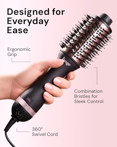 2-in-1 Titanium Blow Dryer Brush for Smooth Styling