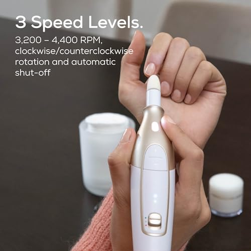 Cordless Electric Nail Drill Kit with LED Light & 10 Attachments