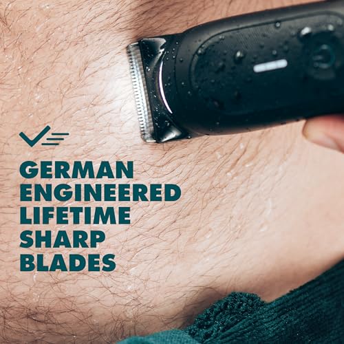 Waterproof Body Hair Trimmer with LED Light for Men