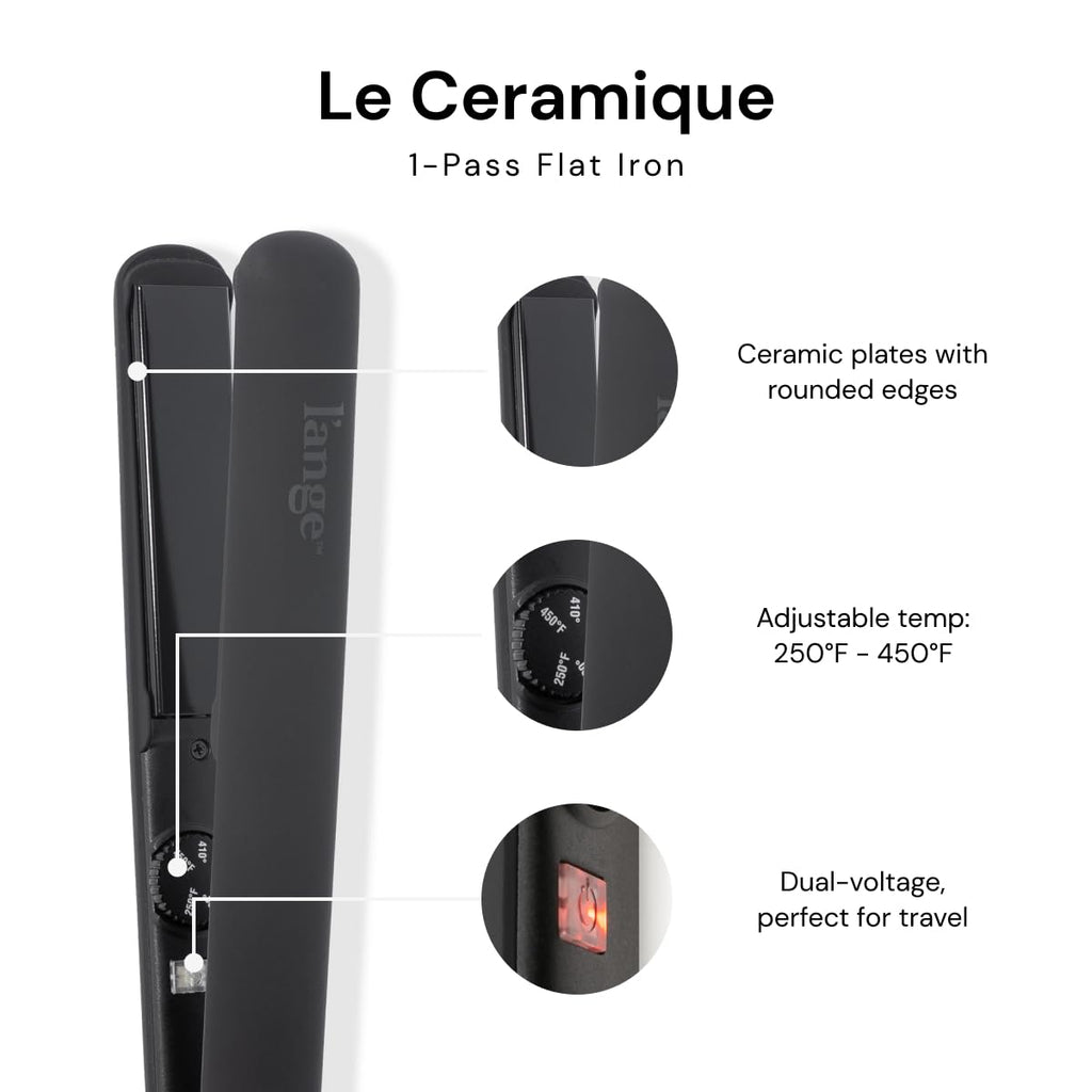 Ceramic Flat Iron Hair Straightener with Fast Heating