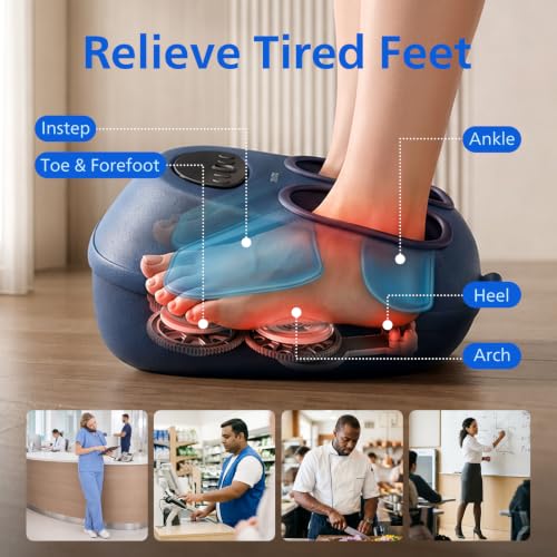 Heated Foot Massager with Shiatsu & Air Compression