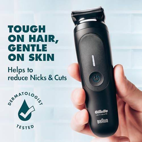 Waterproof Body Hair Trimmer with LED Light for Men