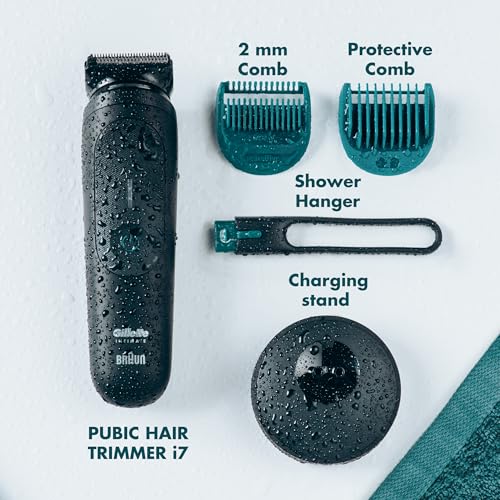 Waterproof Body Hair Trimmer with LED Light for Men