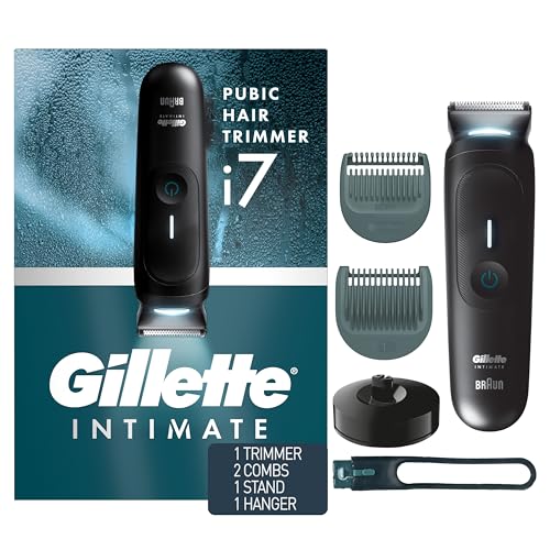 Waterproof Body Hair Trimmer with LED Light for Men