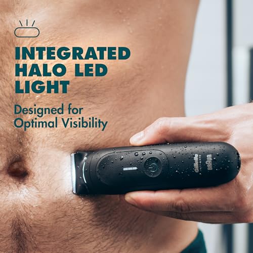 Waterproof Body Hair Trimmer with LED Light for Men