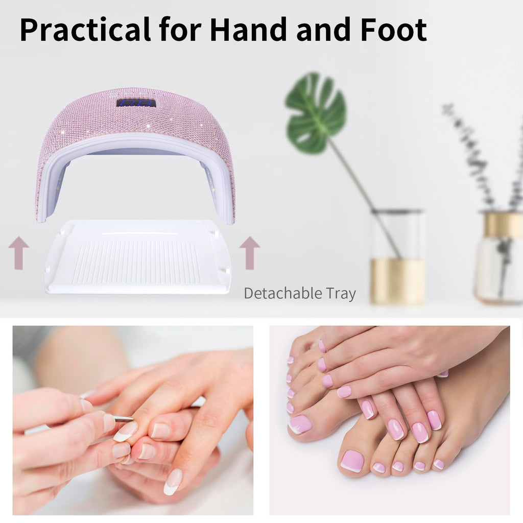 48W Rechargeable UV Nail Lamp for Gel Manicures