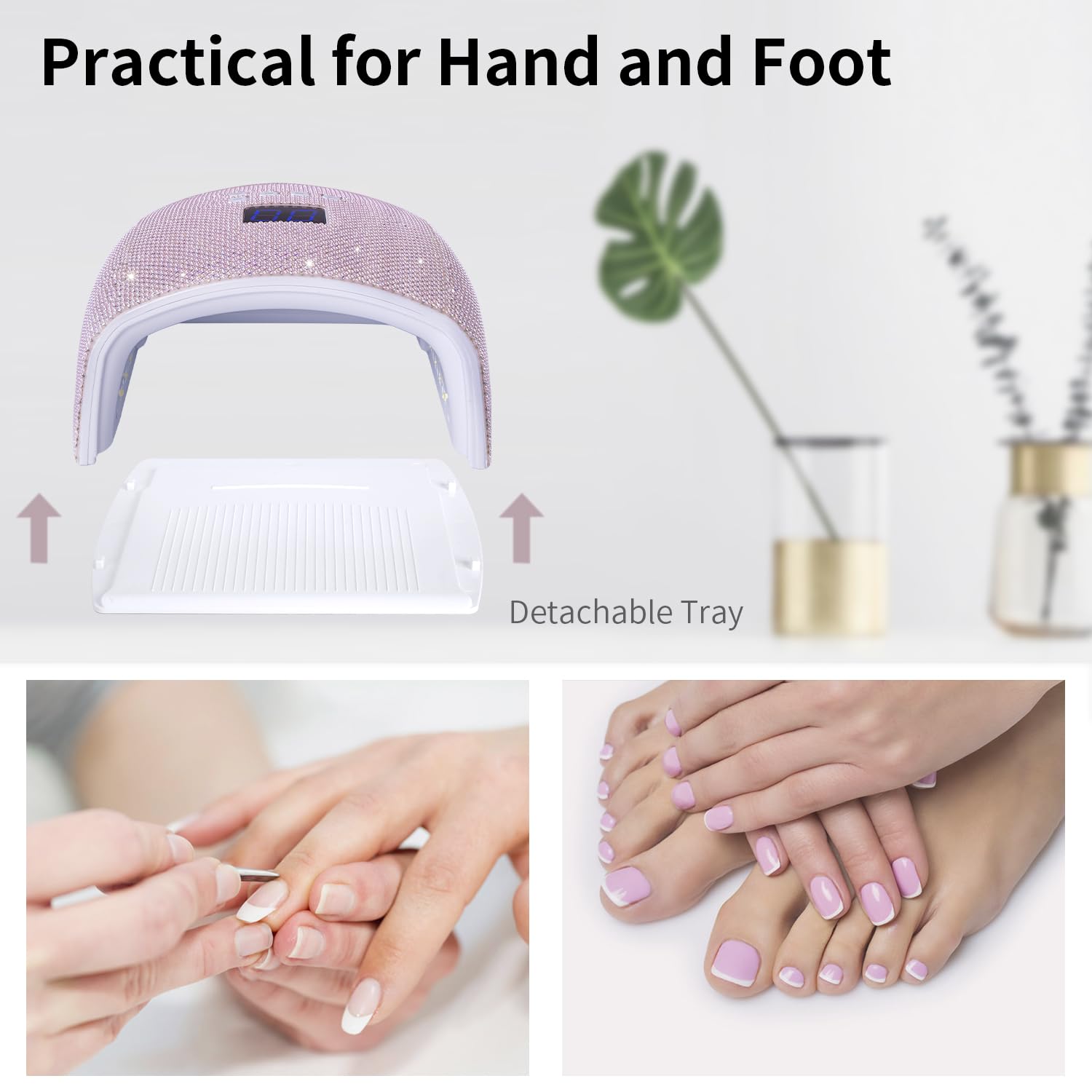48W Rechargeable UV Nail Lamp for Gel Manicures