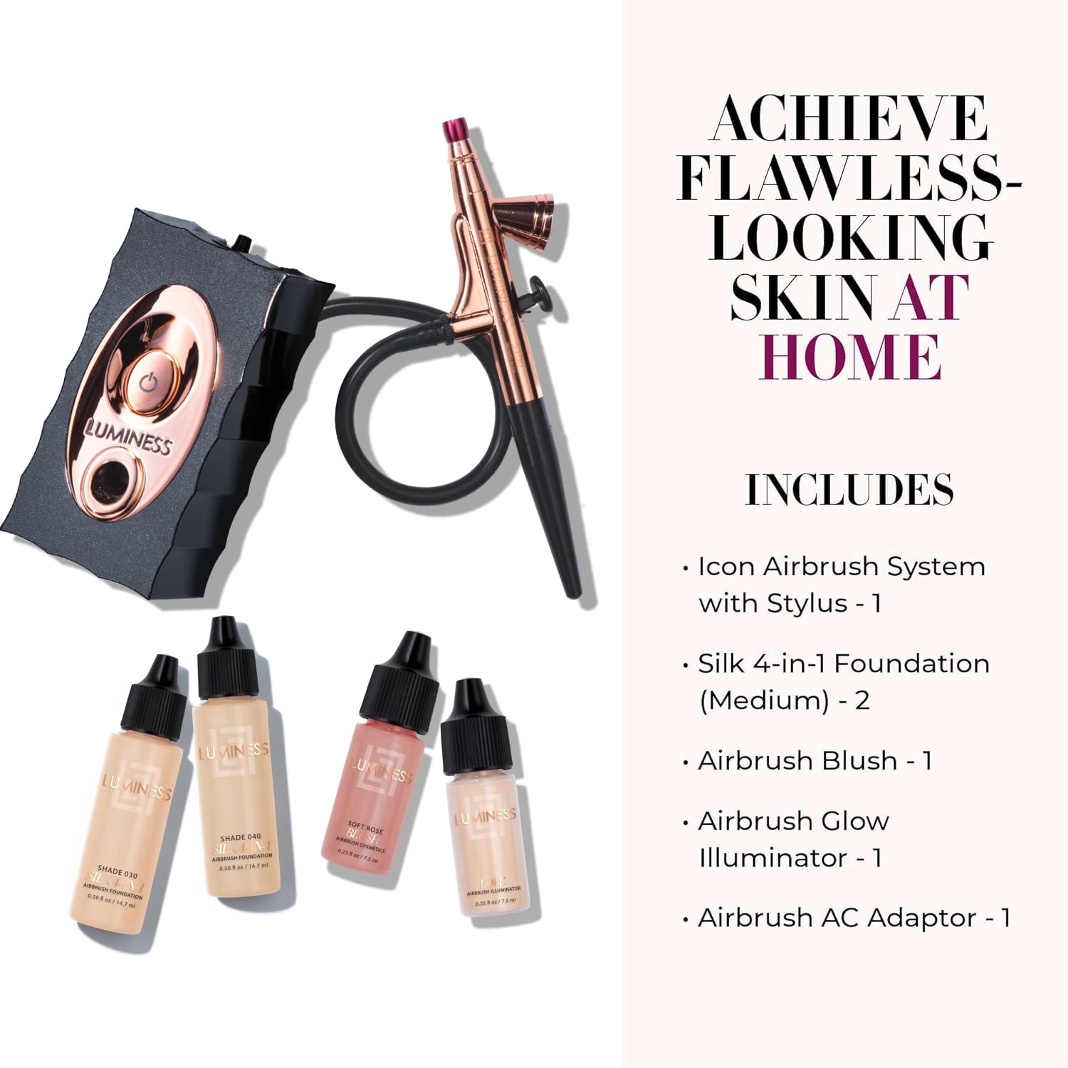 Airbrush Makeup System with 4-Piece Foundation Starter Kit