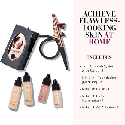 Airbrush Makeup System with 4-Piece Foundation Starter Kit