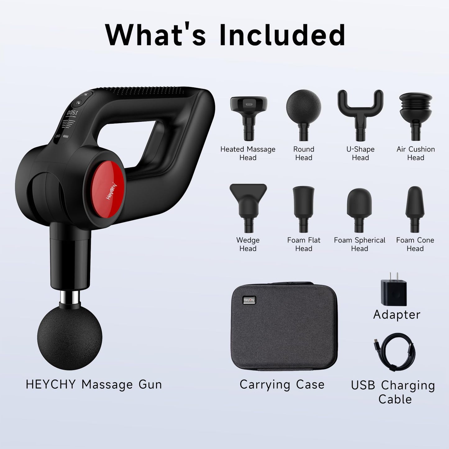 Deep Tissue Massage Gun with Heat & 12mm Percussion