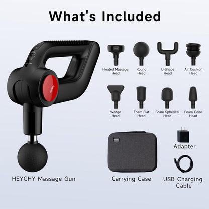 Deep Tissue Massage Gun with Heat & 12mm Percussion