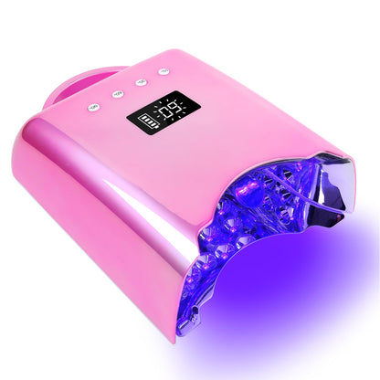 78W Cordless UV LED Nail Lamp with LCD Display & Auto Sensor