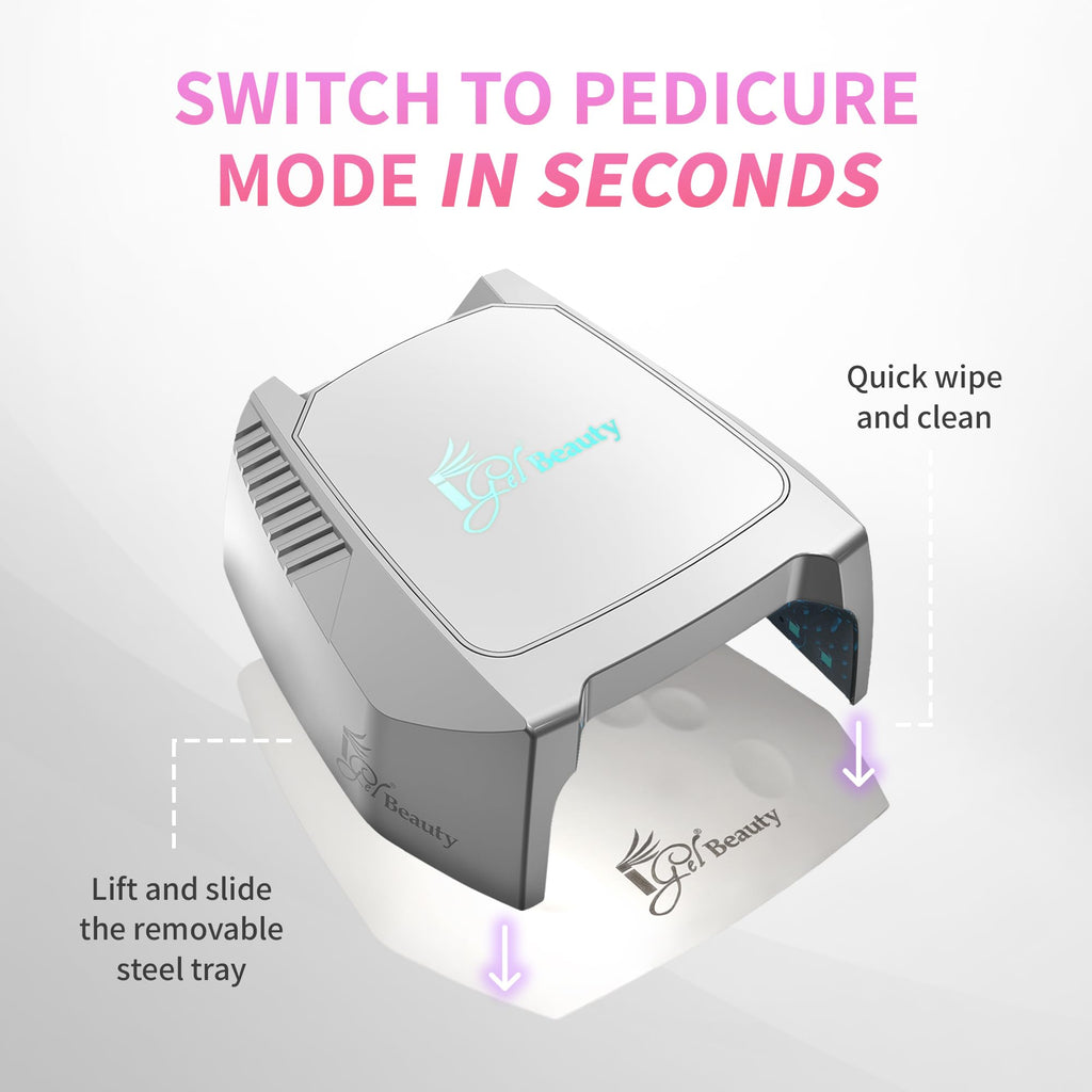 48W Wireless UV LED Nail Lamp with Smart Motion Sensor