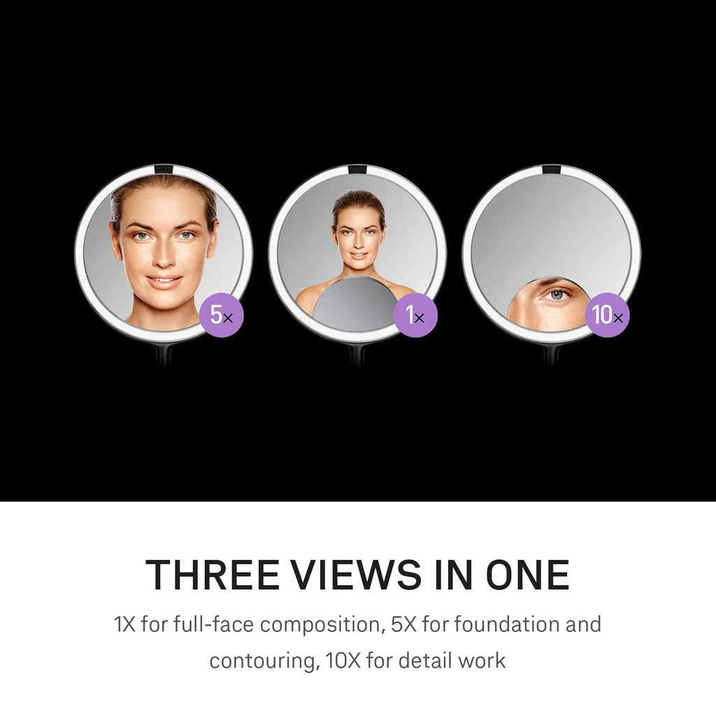 Rechargeable Makeup Mirror with 1X 5X 10X Magnification