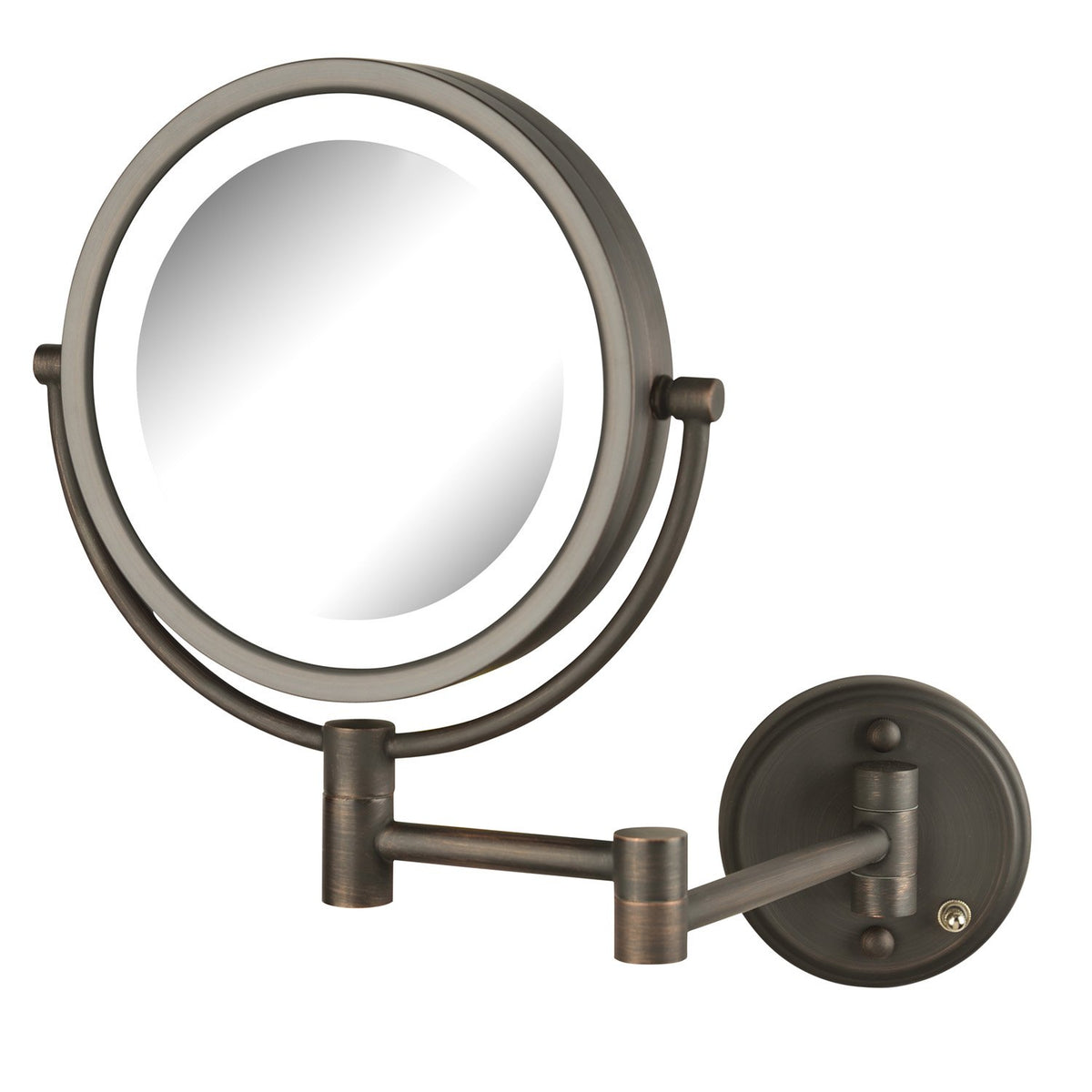 Wall-Mounted Lighted Makeup Mirror with 8X Magnification