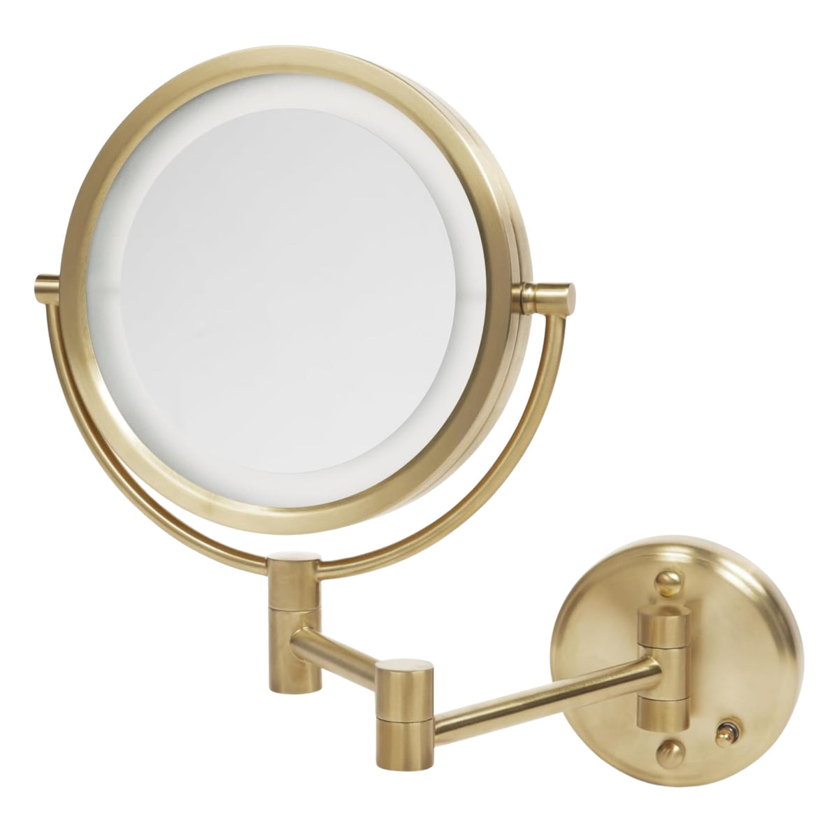 Wall-Mounted Lighted Makeup Mirror with 8X Magnification