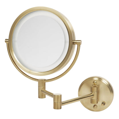 Wall-Mounted Lighted Makeup Mirror with 8X Magnification