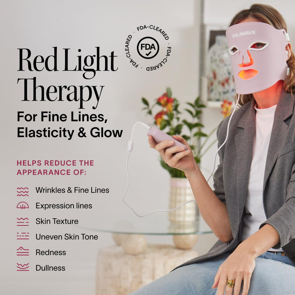 Solawave Light Therapy Face Mask - Amber, Red, Deep Red & Near-Infrared