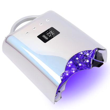 78W Cordless UV LED Nail Lamp with LCD Display & Auto Sensor