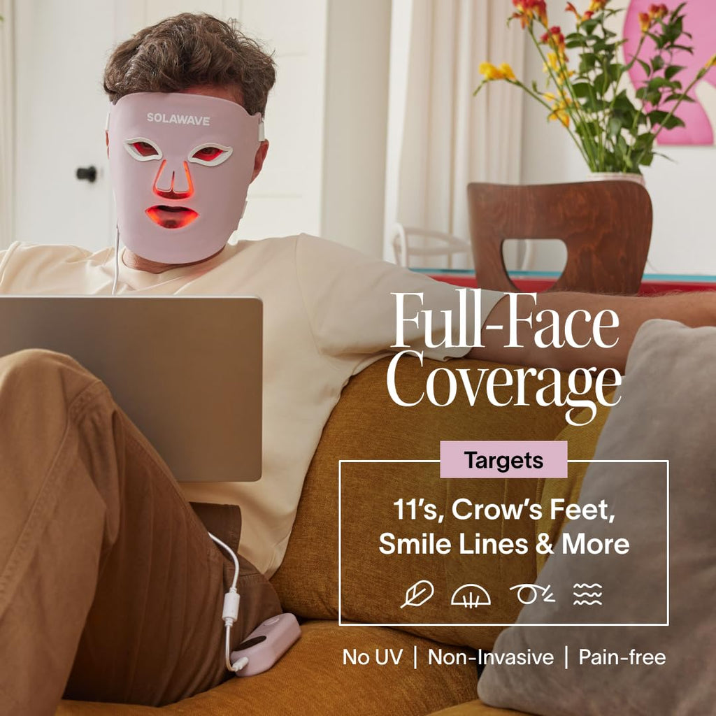Solawave Light Therapy Face Mask - Amber, Red, Deep Red & Near-Infrared