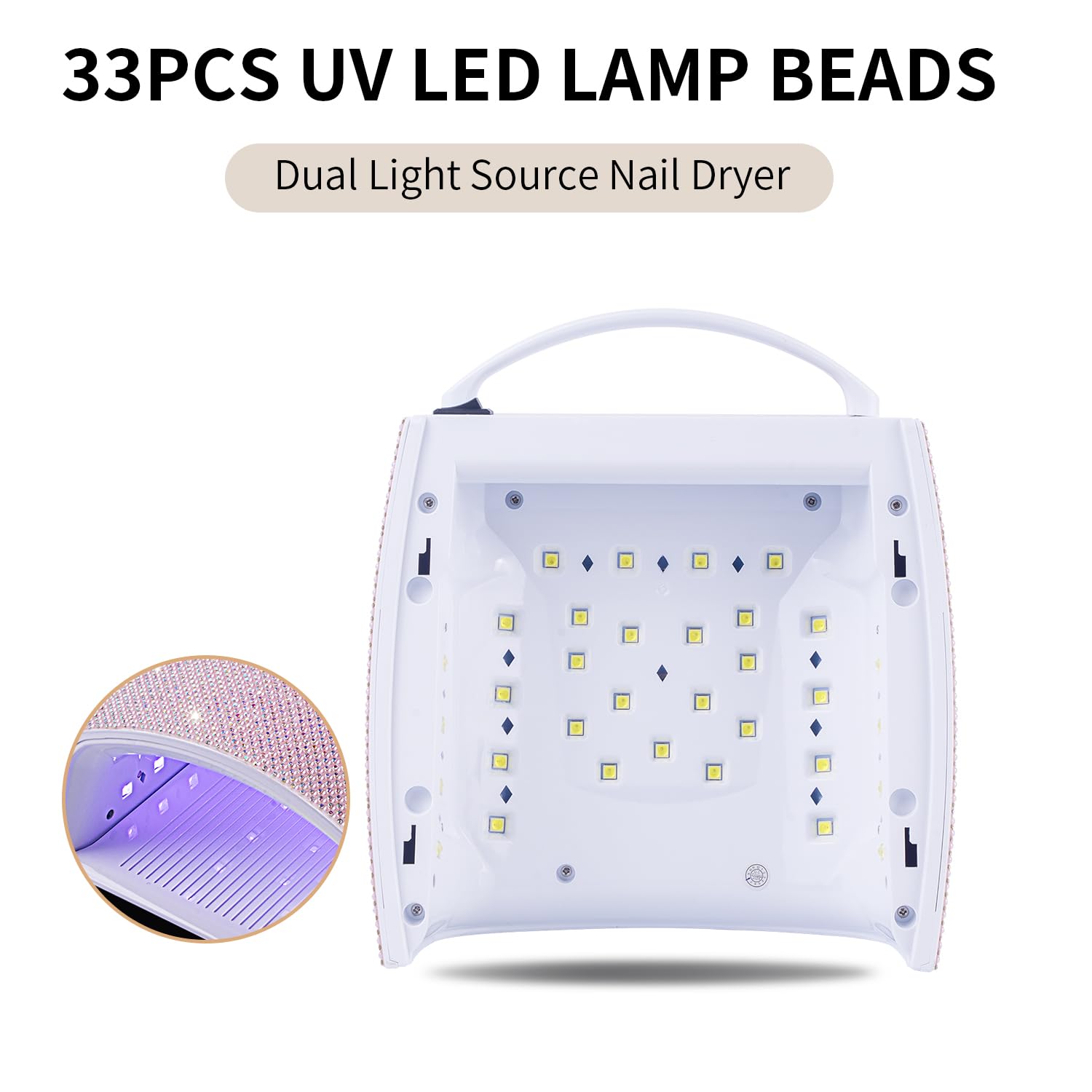 48W Rechargeable UV Nail Lamp for Gel Manicures