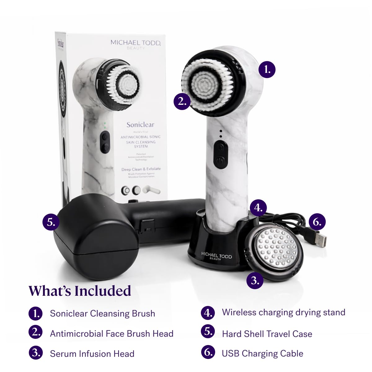 Sonic Facial Cleansing & Exfoliating Brush