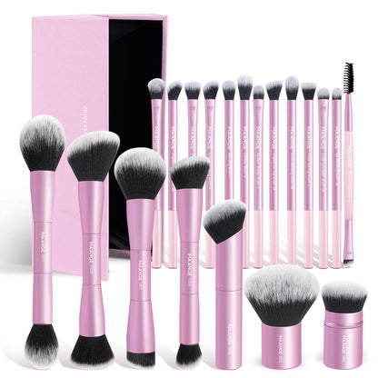 20-Piece Double-Ended Makeup Brush Set with Gift Box
