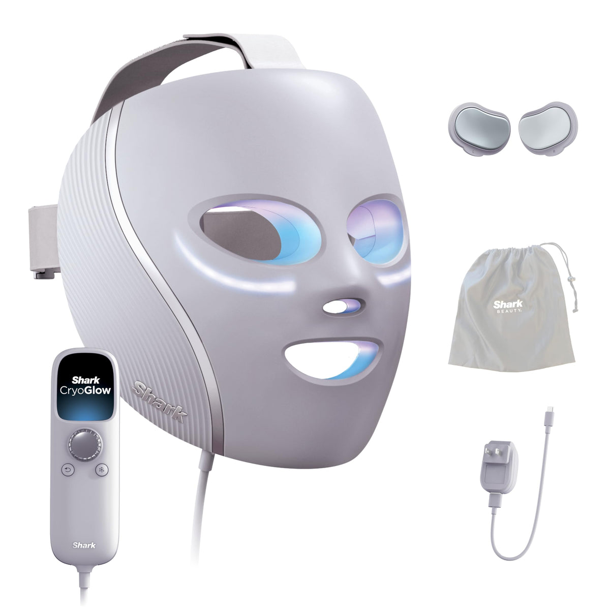 LED Face Mask with Under-Eye Cooling & Light Therapy