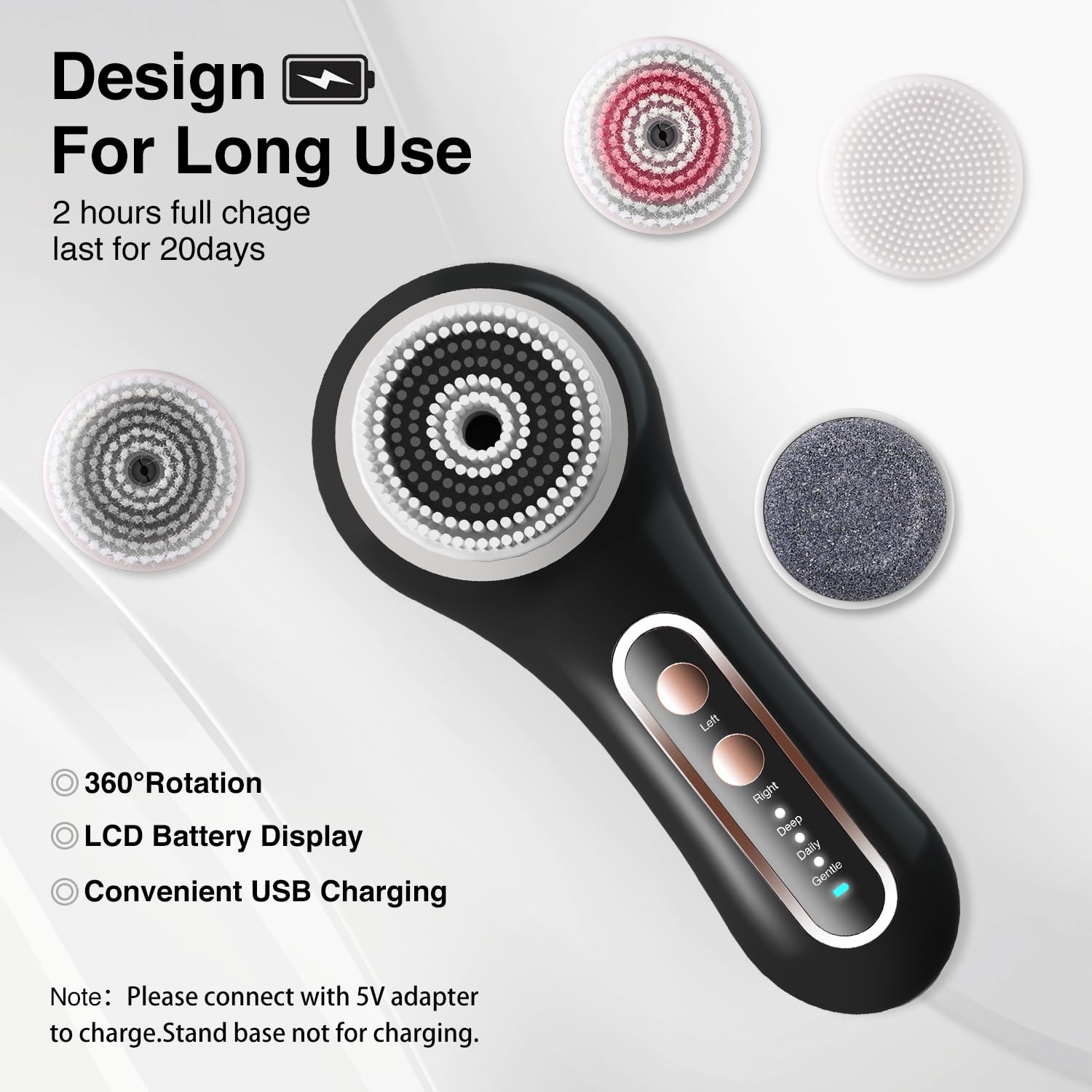 Rechargeable Facial Cleansing & Exfoliating Brush