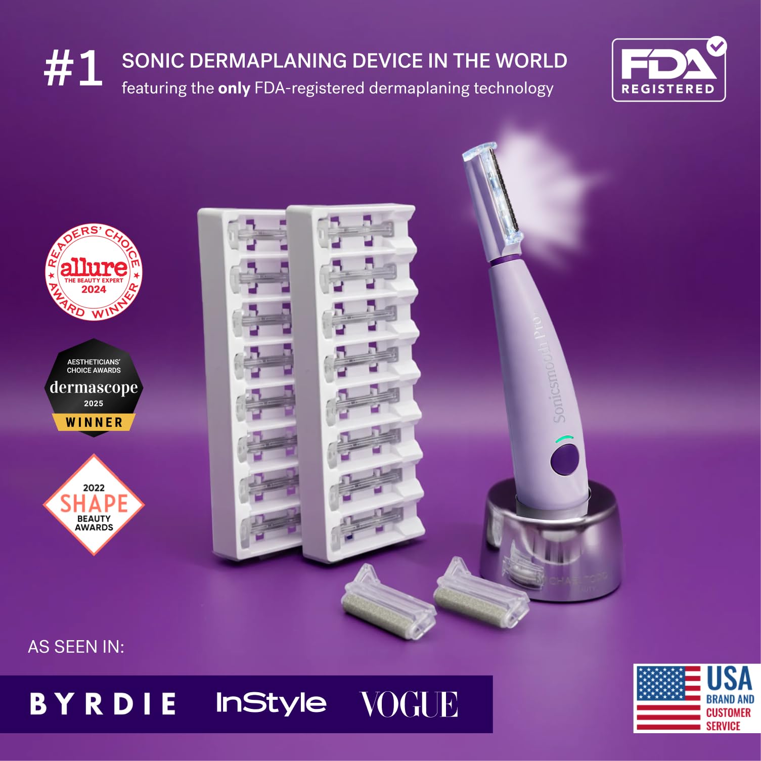 LED Dermaplaning & Facial Exfoliation System