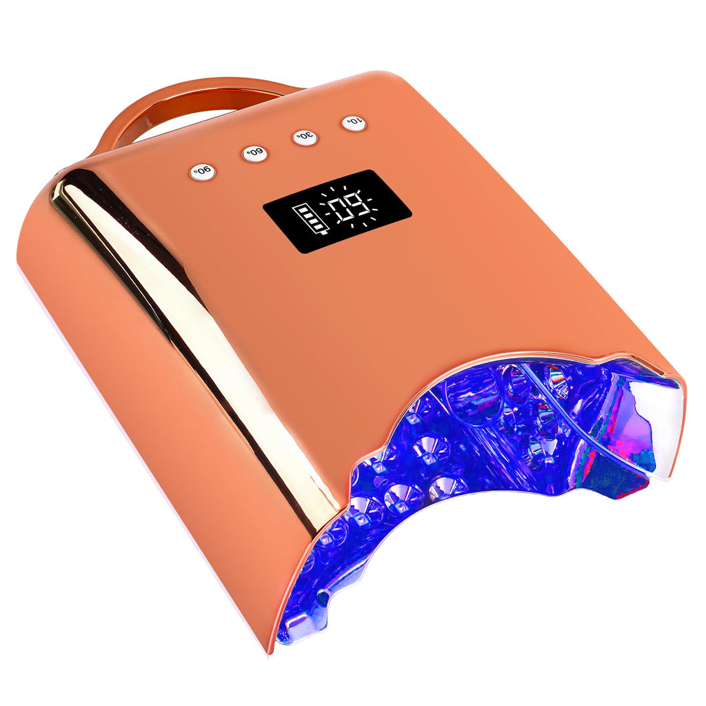 78W Cordless UV LED Nail Lamp with LCD Display & Auto Sensor