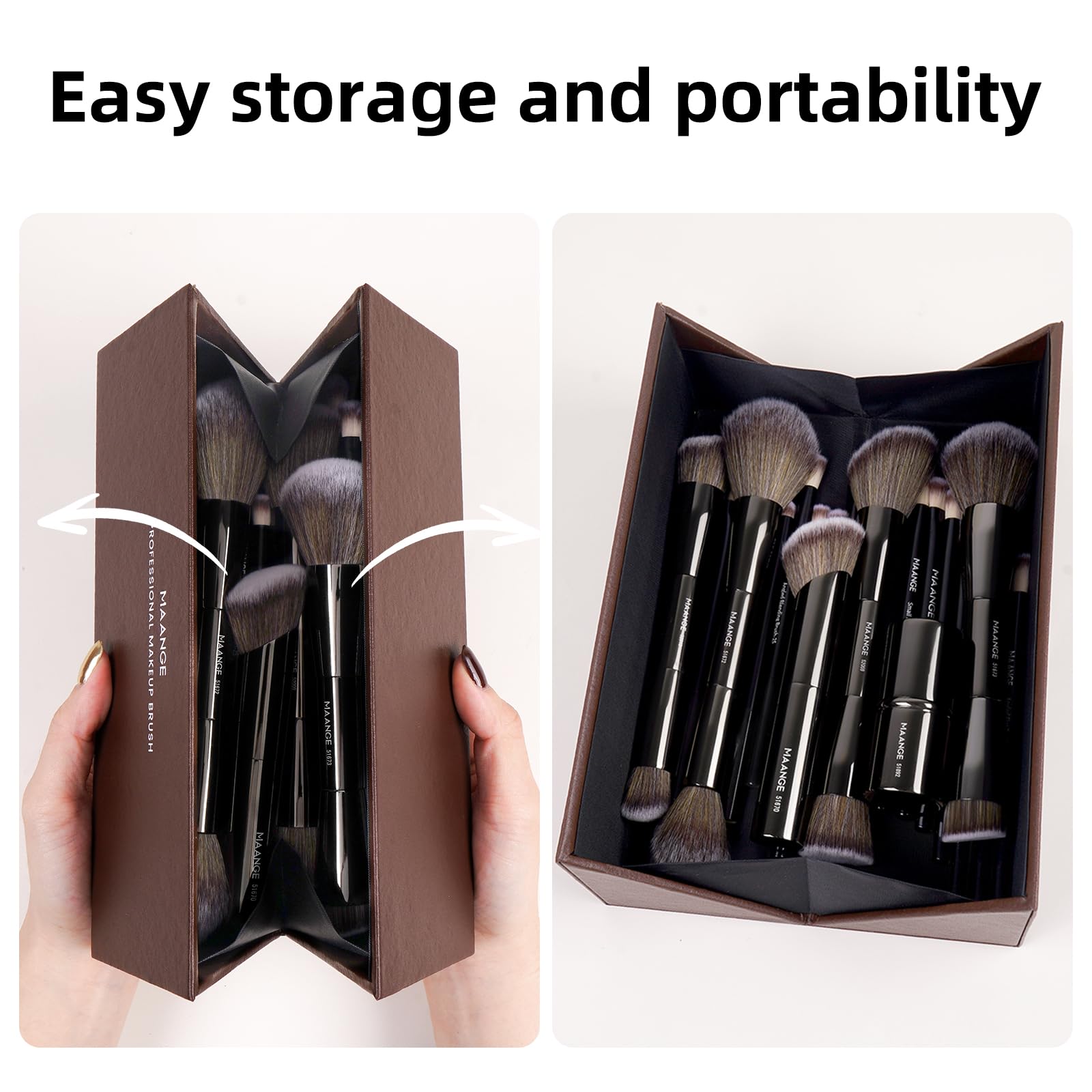 20-Piece Double-Ended Makeup Brush Set with Gift Box