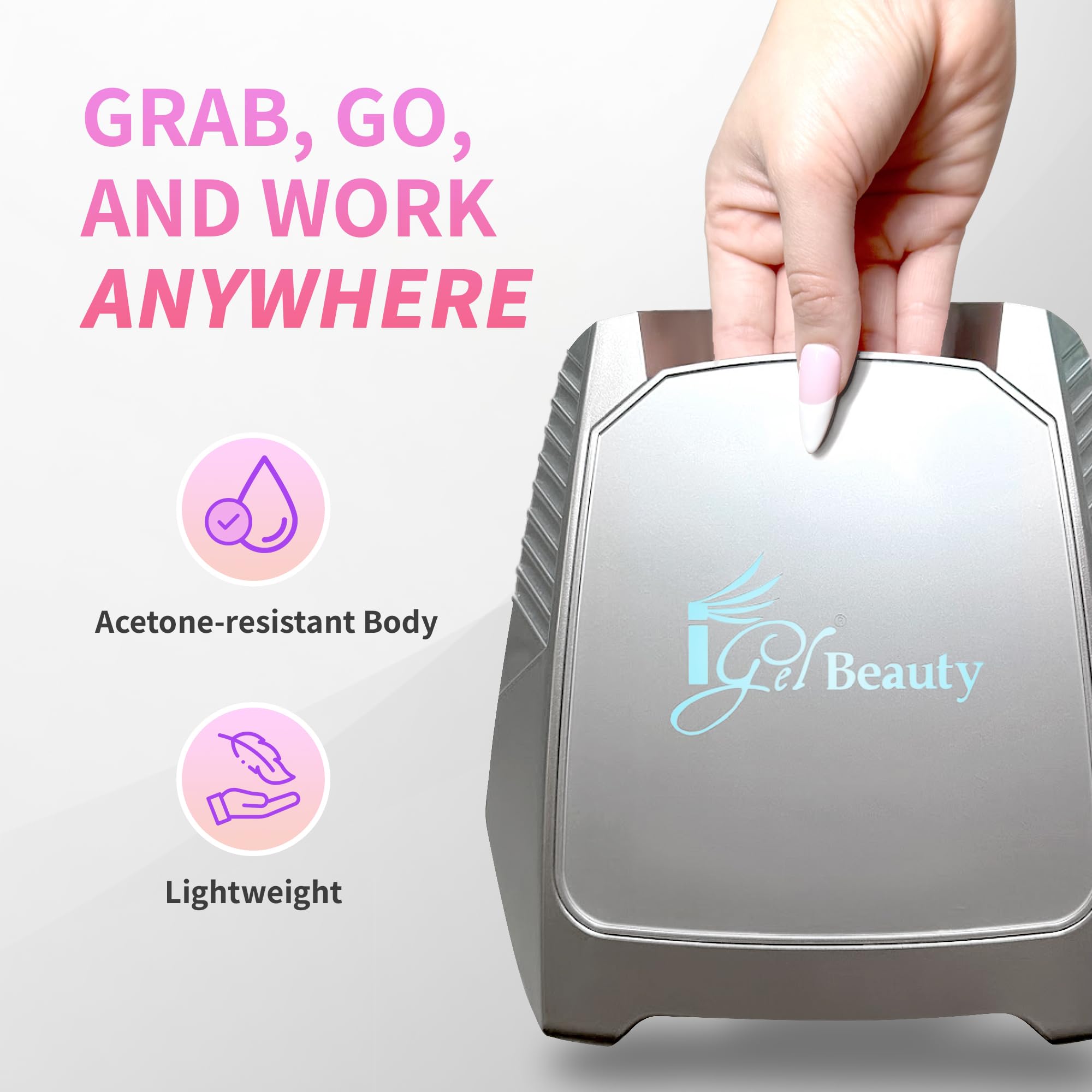 48W Wireless UV LED Nail Lamp with Smart Motion Sensor
