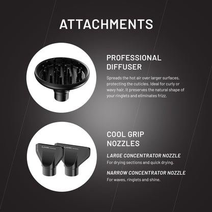 Professional 1500W High-Speed Hair Dryer with Turbo Airflow