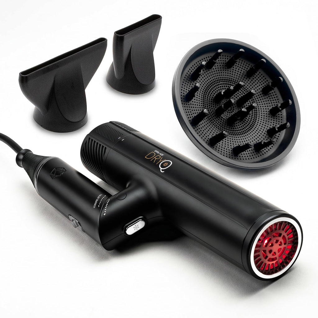 Infrared Hair Dryer with Red Light & Frizz Control