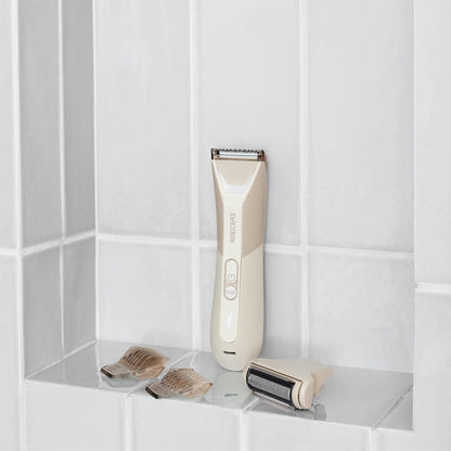 Waterproof Groin & Body Hair Trimmer with Dual-Head Blades