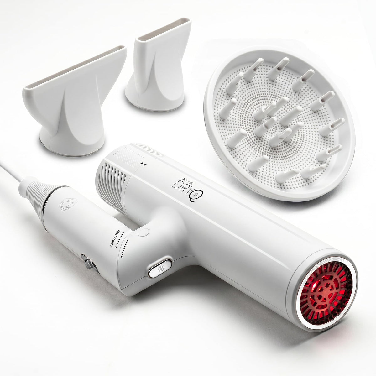 Infrared Hair Dryer with Red Light & Frizz Control