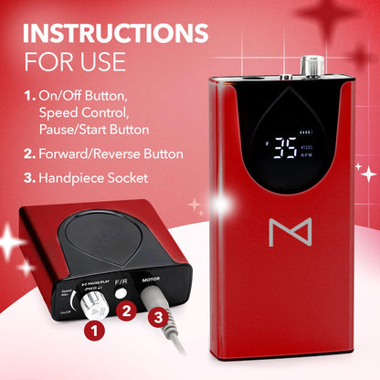 35K RPM 2-in-1 Brushless Cordless Electric Nail Drill