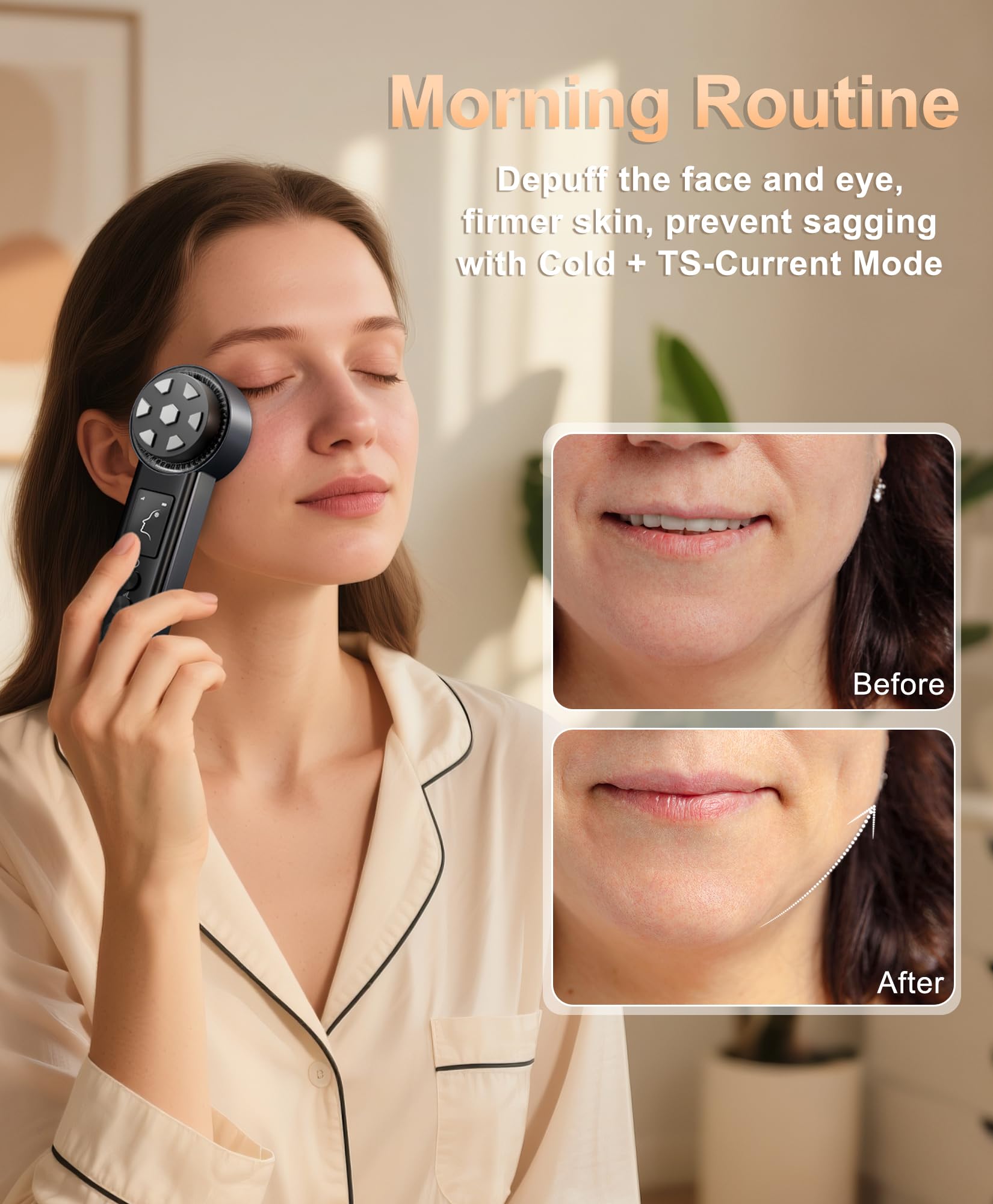 Hot & Cold Facial Therapy Device with Vibration Modes