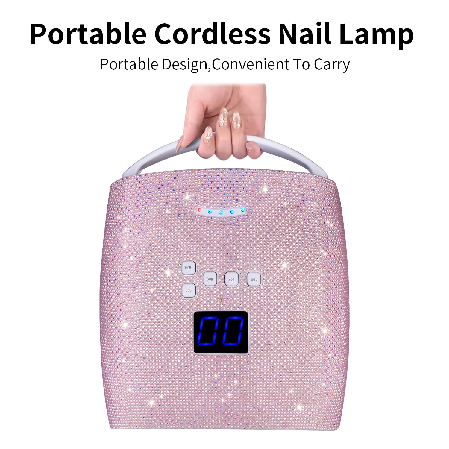 48W Rechargeable UV Nail Lamp for Gel Manicures