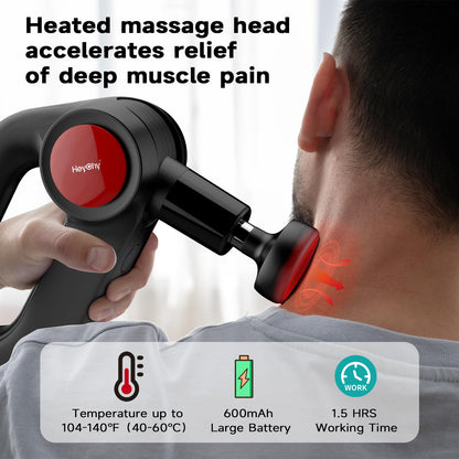 Deep Tissue Massage Gun with Heat & 12mm Percussion