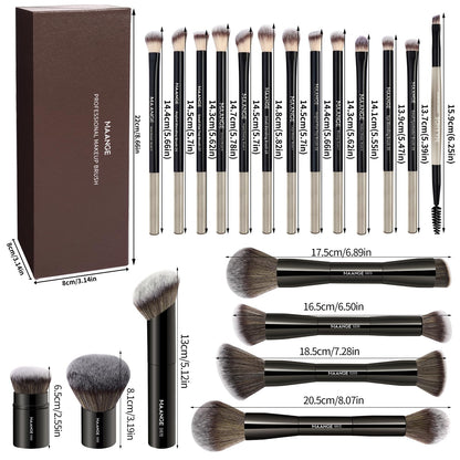 20-Piece Double-Ended Makeup Brush Set with Gift Box