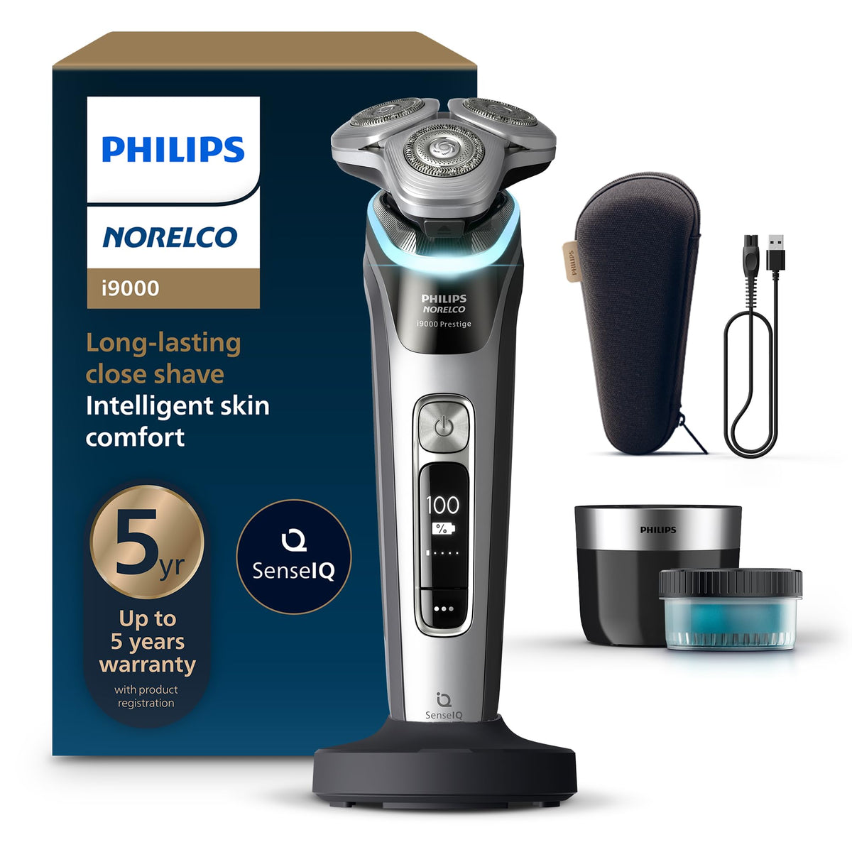 Rechargeable Wet & Dry Electric Shaver with Pop-Up Trimmer