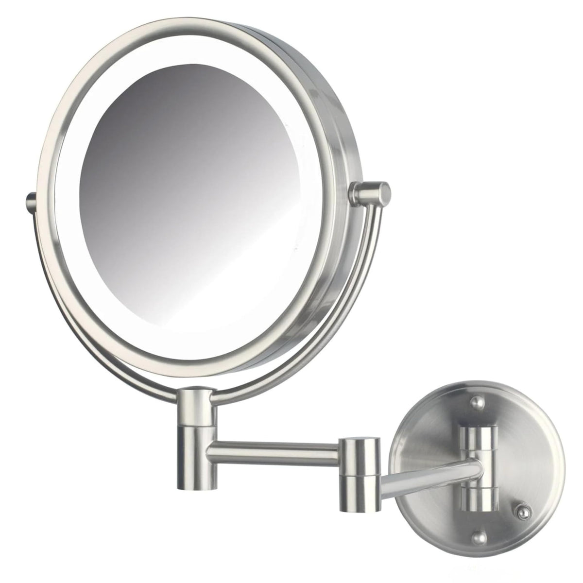 Wall-Mounted Lighted Makeup Mirror with 8X Magnification