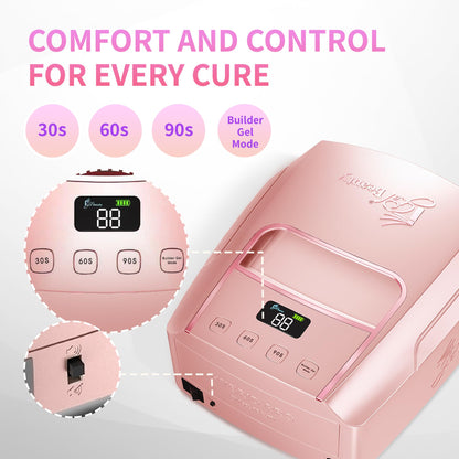 48W XL Wireless UV LED Nail Lamp with Smart Timer