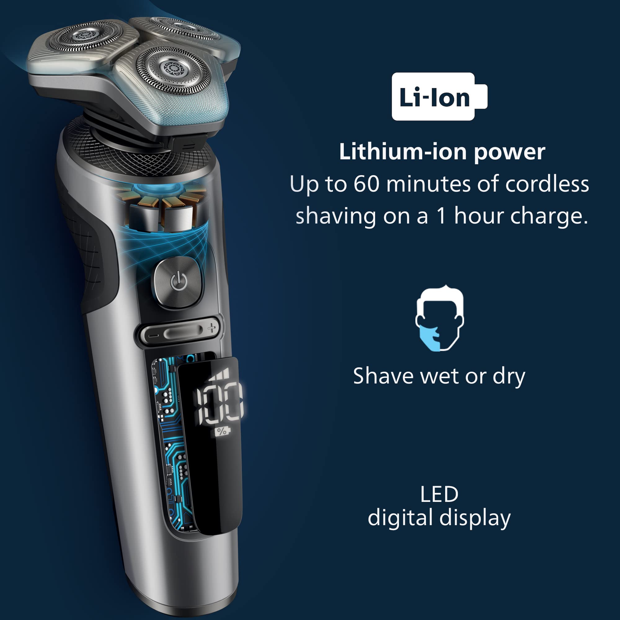 Premium Wet & Dry Electric Shaver with Precision Trimmer