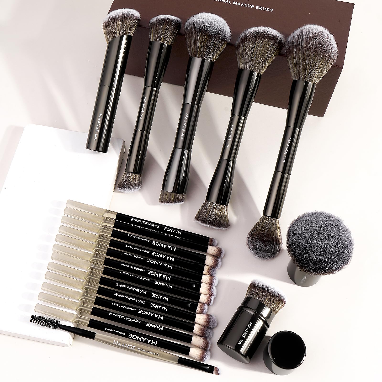 20-Piece Double-Ended Makeup Brush Set with Gift Box